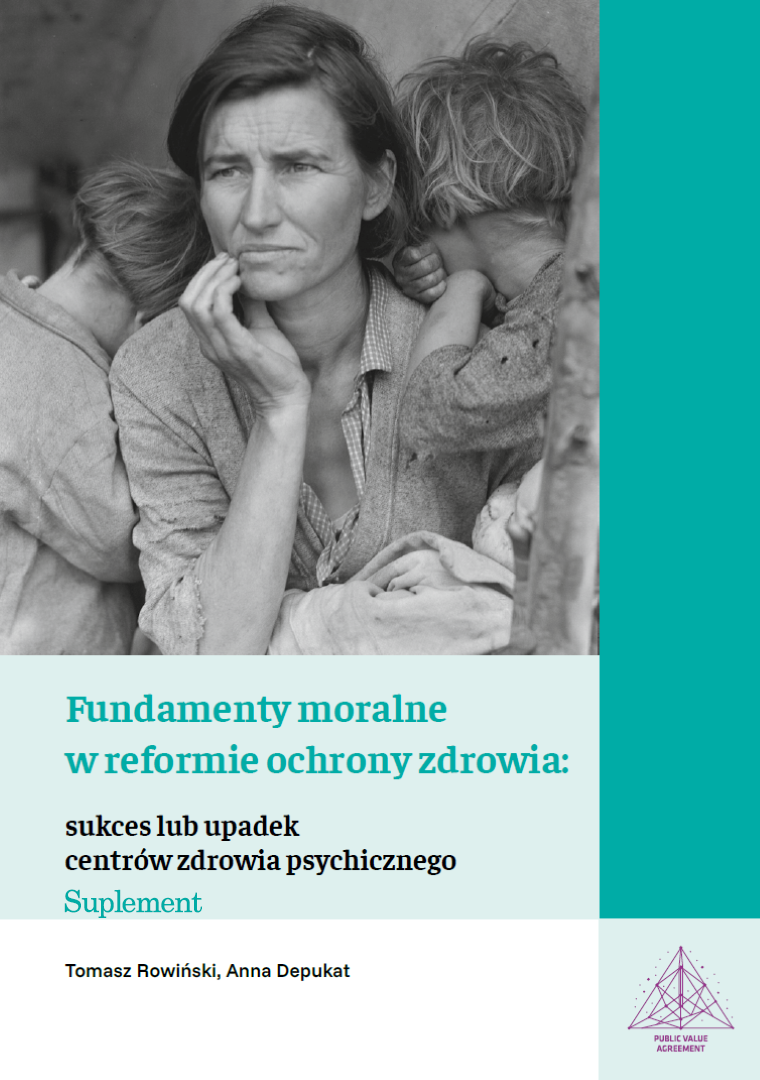 Fundamenty moralne w reformie ochrony zdrowia: sukces lub upadek centrów zdrowia psychicznego. Suplement